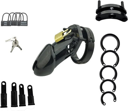 Black Plastic Chastity Cage
