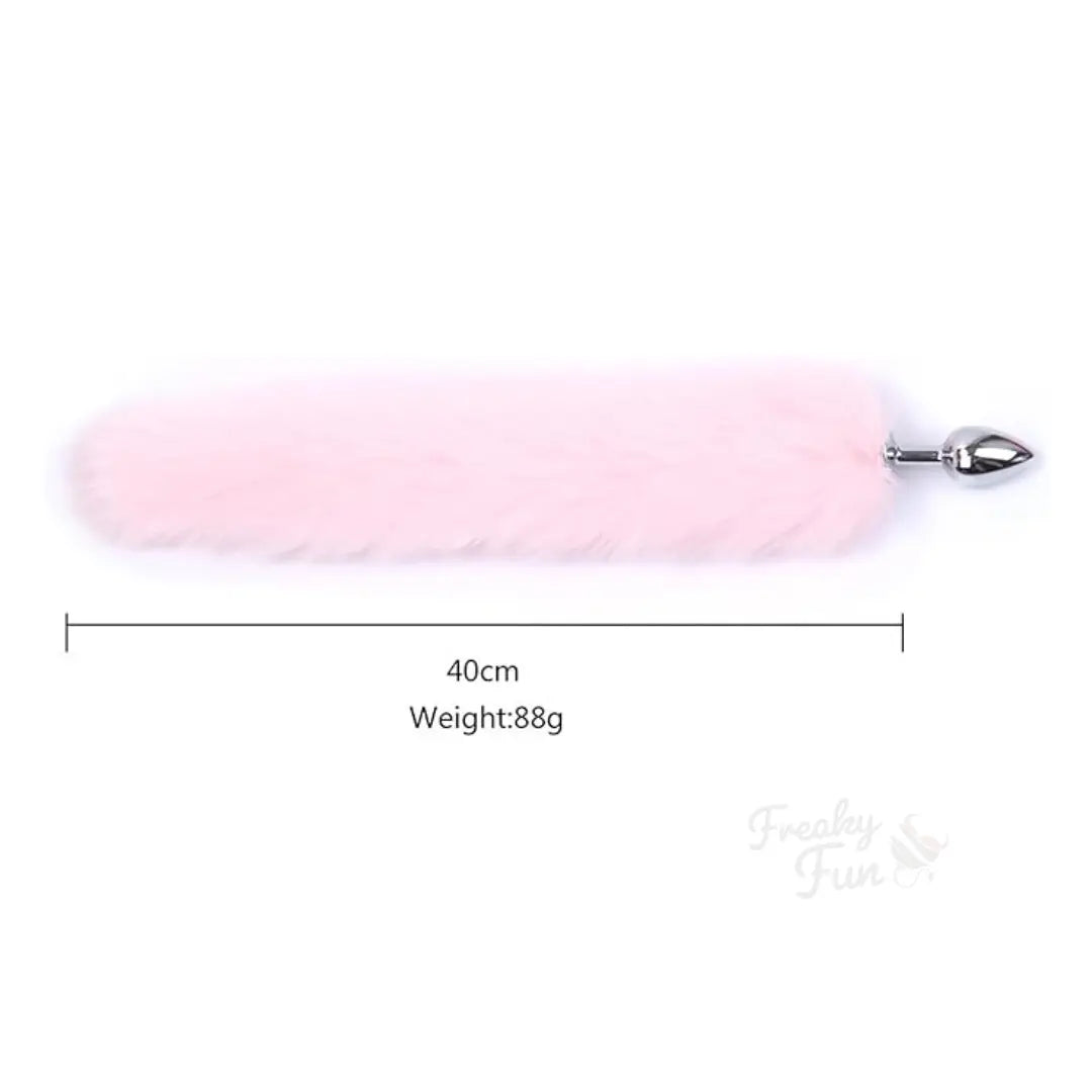 Pink Fox Tail Anal Plug