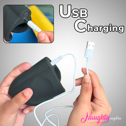 Beat Stroker: Powerful Vibrating Ribbed Male Masturbator with USB Charging